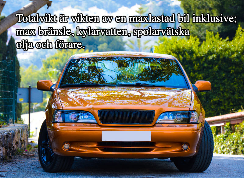 Fordons totalvikt frklaring