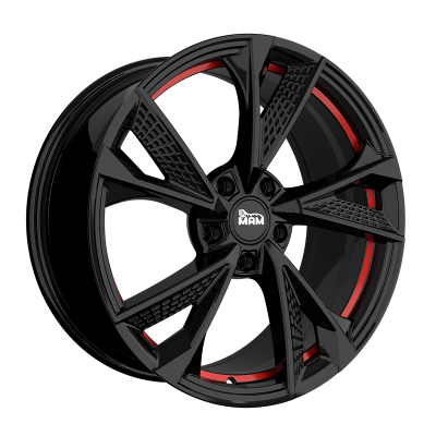Keskin RS6 BLACK PAINTED RED INSIDE flgar