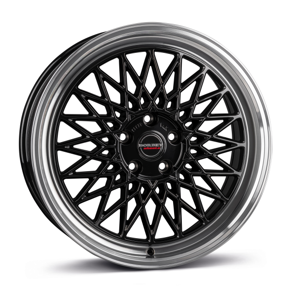 BORBET B Black Rim Polished flgar