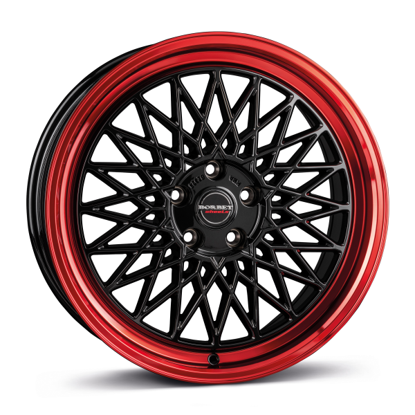 BORBET B Black Rim Red flgar