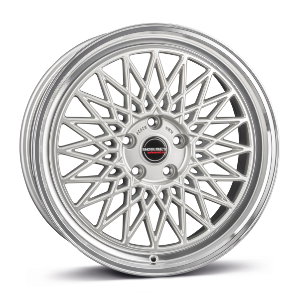 BORBET B Silver Rim Polished flgar