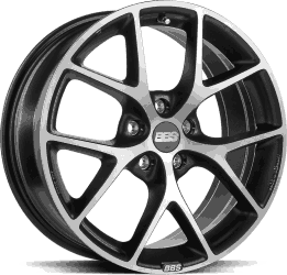 BBS SR Volc Grey Diam Cut fälgar