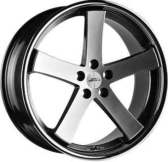 9,5X22 IA RACING 5/120 ET45 CH74,1 Hyper Black / Stainless Steel 5 ET 45 CB 74.1 - INTER ACTION