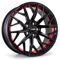 ABS 334 BLACK / RED STRIPE fälgar