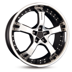 Keskin KT10 MATT BLACK FRONT POLISH STEEL LIP f&auml;lgar