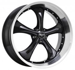 Status Boost Wheels B818 Glossblack machined lip fälgar