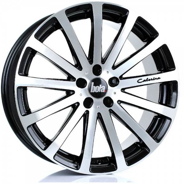 BOLA XTR GLOSS BLACK POLISHED FACE 5x127 ET 20-55 CB 74.1 - XTR